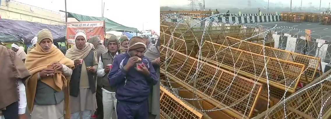 किसान आंदोलन: किले में तब्दील हुआ दिल्ली-गाजीपुर बॉर्डर, 12 लेयर की बैरिकेडिंग और बंद है NH-24